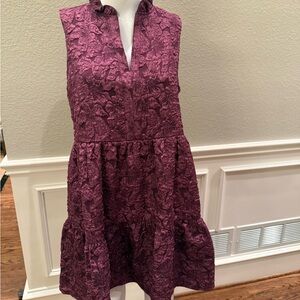 THML Purple Textured Sleeveless Dress